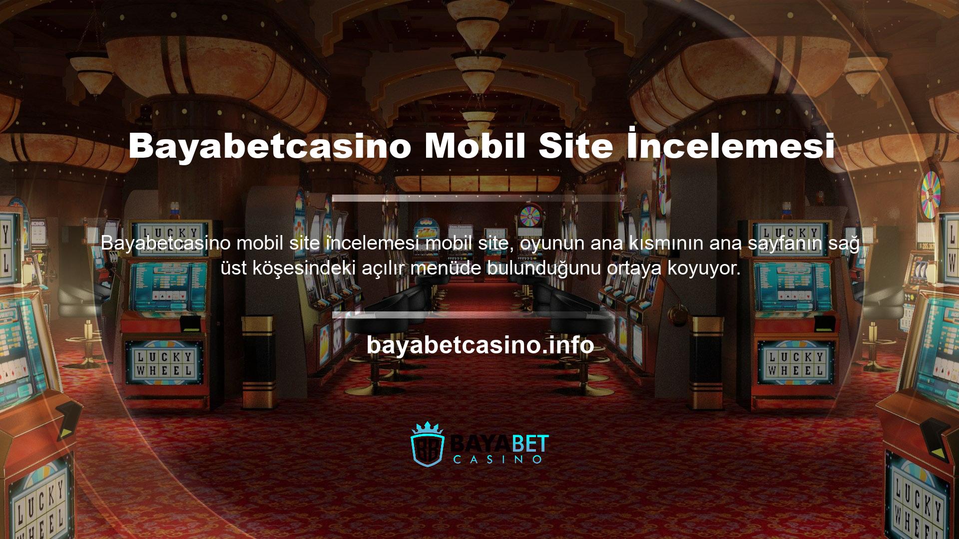 Bayabetcasino mobil sitesinin sağ üst köşesinde Türkçe, İngilizce (Almanca) ve Fransızca dillerinde kullanılabilen hızlı eşleştirme çubuğu bulunmaktadır